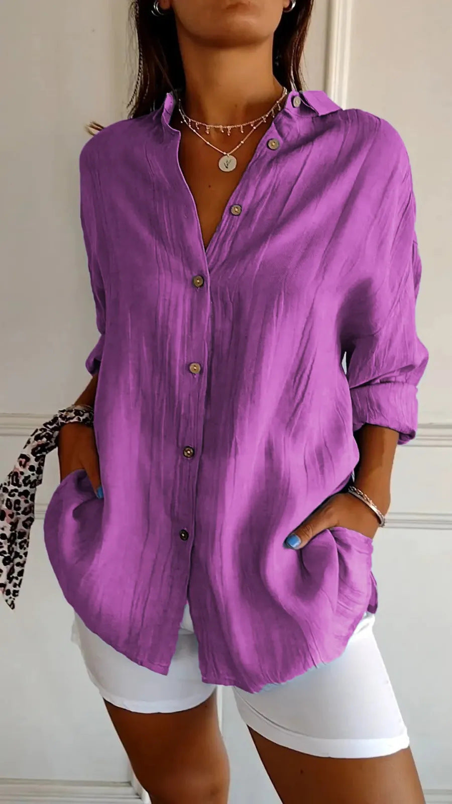 Chemise Femme à Plis