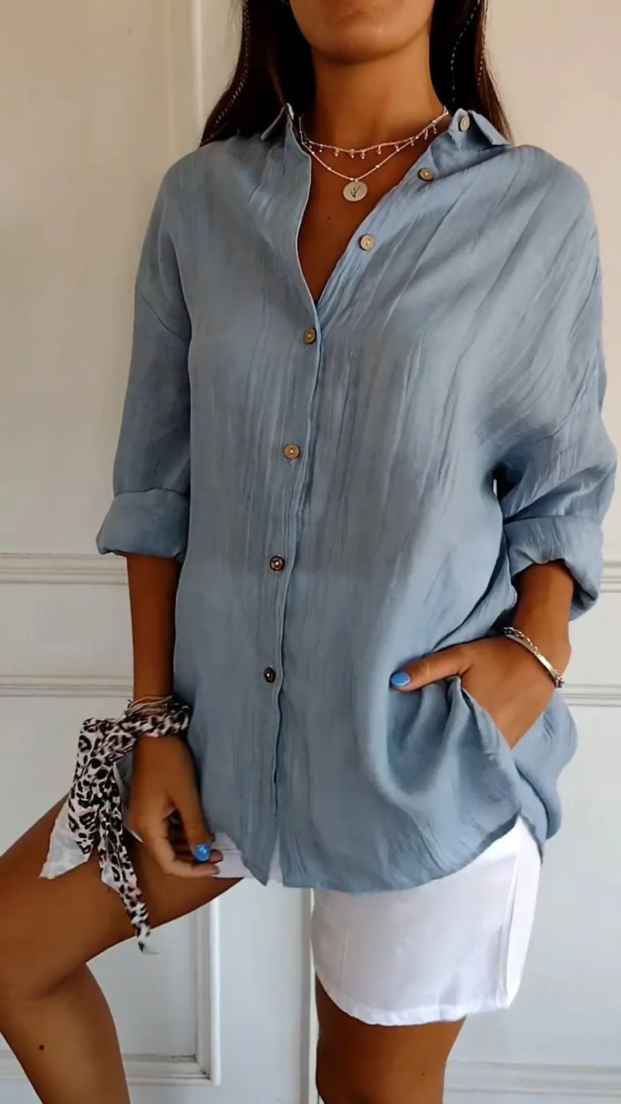Chemise Femme à Plis