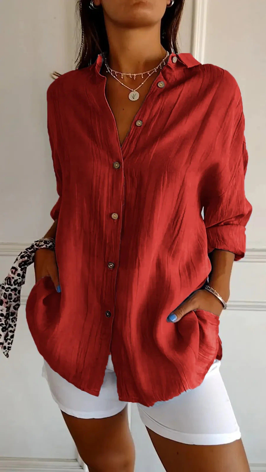 Chemise Femme à Plis