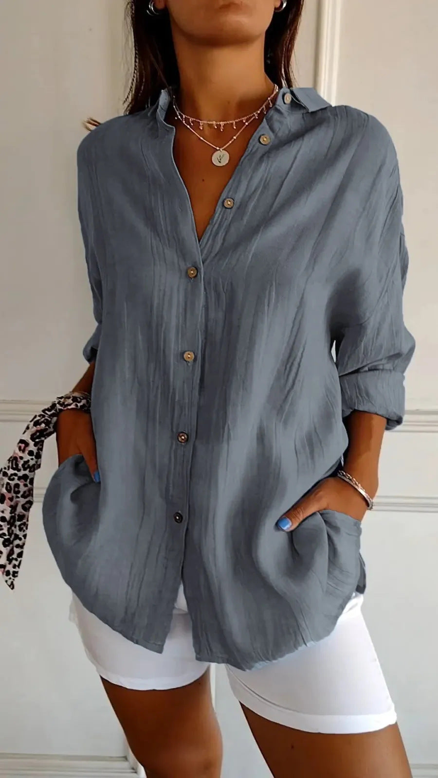 Chemise Femme à Plis