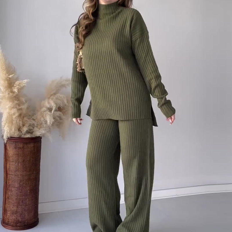 Ensemble Col Rond Pantalon Large