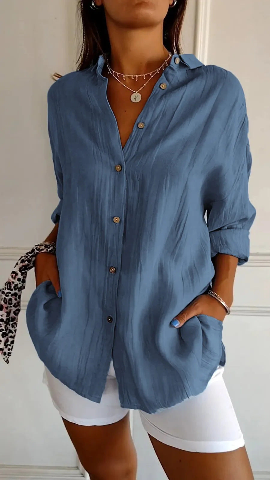 Chemise Femme à Plis